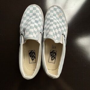 Vans Checkered Slip-On Shoes  blue